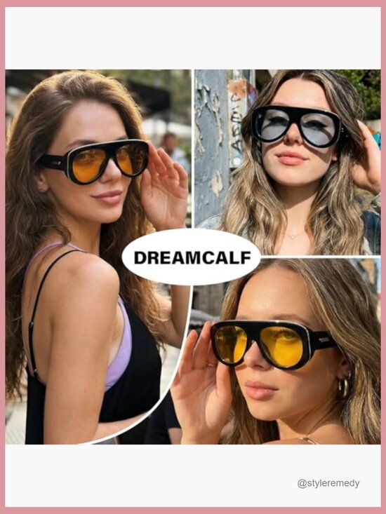 Oversized Aviator Sunglasses with UV Protection for Driving Traveling main image 6